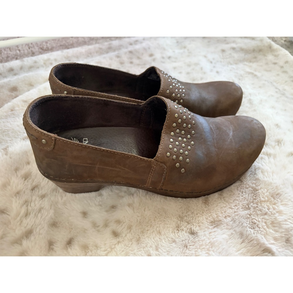 Dansko Mavis Studded Clogs Brown Size 39/US 8.5-9